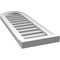Ekena Millwork Round Top Surface Mount PVC Gable Vent: Functional, w/ 2"W x 2"P Brickmould Sill Frame, 12"W x 34"H GVPRT12X3403SF - alternate 3